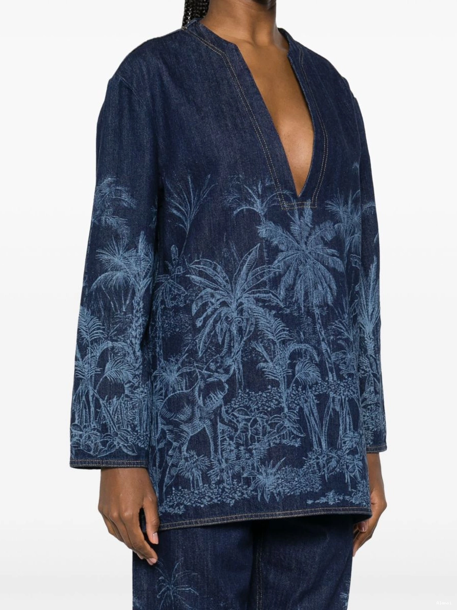 Cheap denim de Jungle Jouy Toile tunic Alanui Women 0802